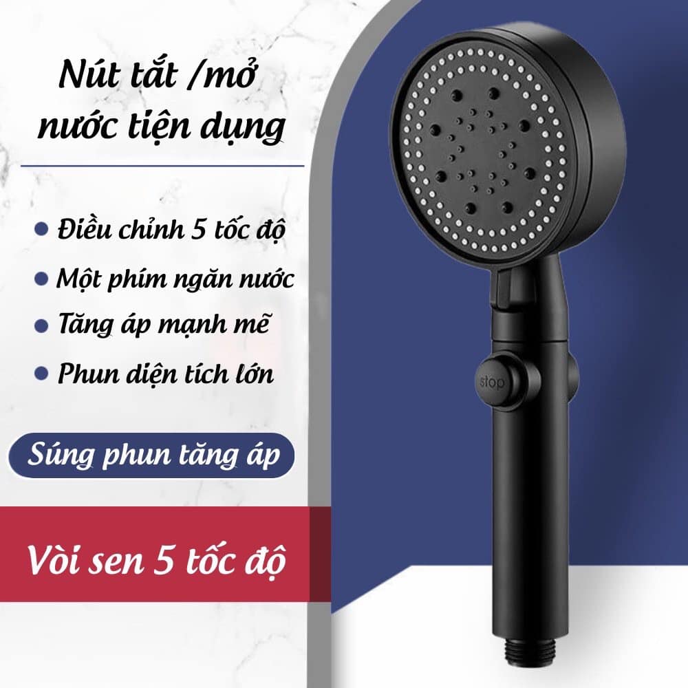 VÒI SEN TĂNG ÁP CÁ HEO 5 CHẾ ĐỘ NƯỚC TIỆN LỢI