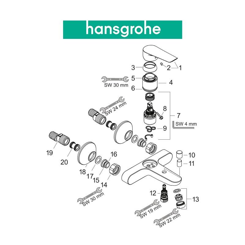 Hình ảnh Bộ trộn HANSGROHE Logis E 71403