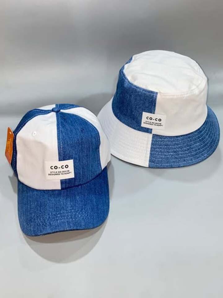 Combo nón cặp nam nữ Co.co phối vải jeans form chuẩn thời trang đường phố cao cấp