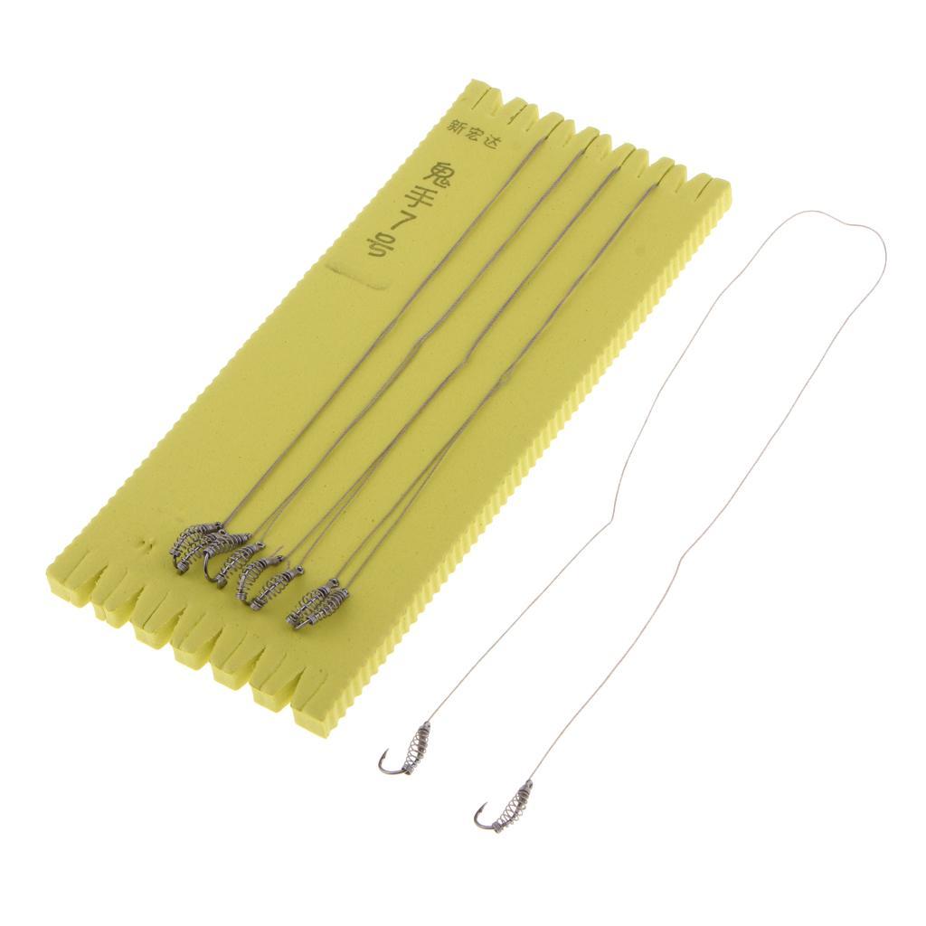 2-4pack 5pairs Spring Hooks Barbed Swivel Fishing Hooks Accessories Hook Size 7