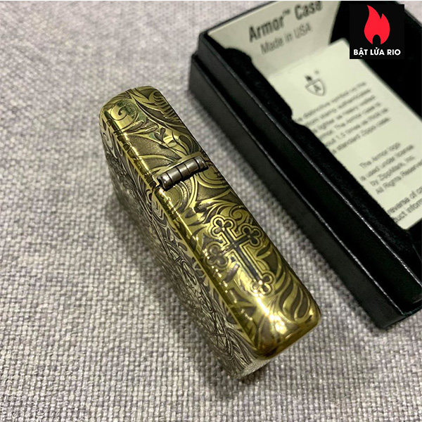 Bật Lửa Zippo Armor 169 Khắc Thiên Thần Và Đôi Cánh 5 Mặt – Zippo 169.Thienthan