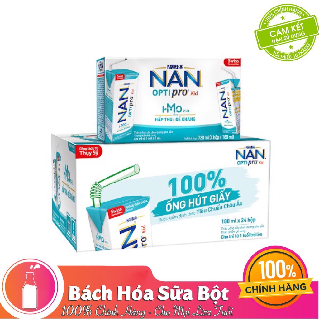 Thùng 24 Hộp Nestlé NAN OPTIPRO Kid Hộp Pha Sẵn ( 24x180ml)