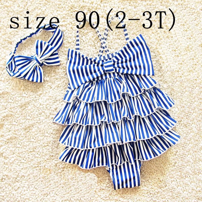 Trẻ em Một Mảnh Đồ Bơi cho Cô Gái 2019 Mới Thời Trang Sọc Đồ Bơi Trẻ Em Mùa Hè Bãi Biển Bơi Tắm Phù Hợp Với 3 màu sắc Bé đồ tắm