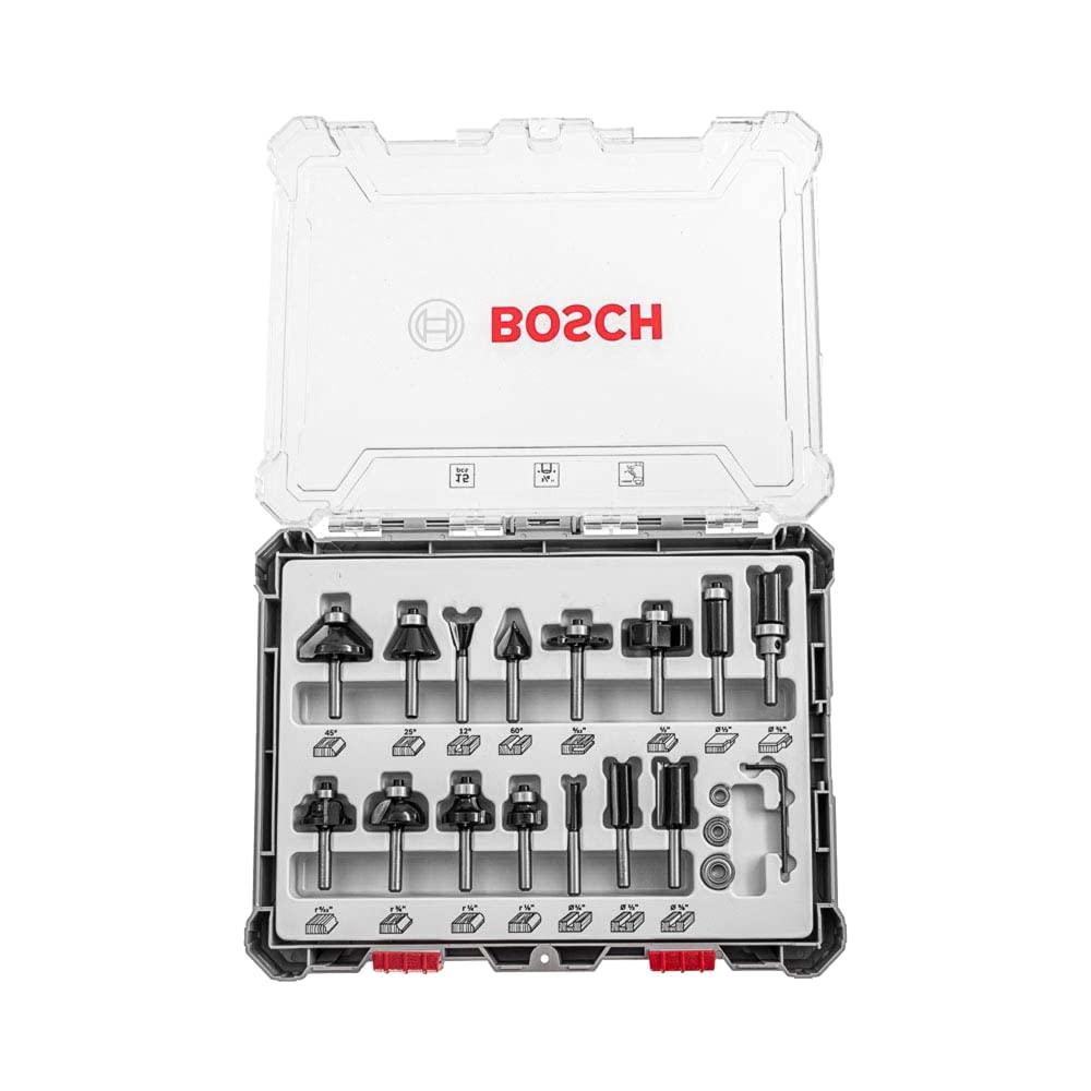 BỘ MŨI PHAY HỖN HỢP 15 MÓN BOSCH 2607017473 - HÀNG CHÍNH HÃNG