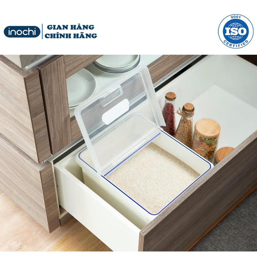 Thùng Đựng Gạo -Cao Cấp Sendai 12 KG Nắp Nhựa Kín Kháng Khuẩn Chống Ẩm Thông Minh Đạt Tiêu Chuẩn Nhật Bản THGN12