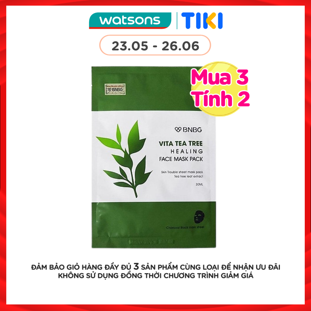 Mặt Nạ BNBG Vita Tea Tree Healing Face Mask Pack Thải Độc Da Giảm Mụn 30ml