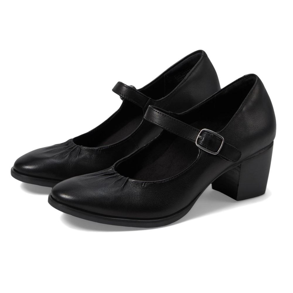 Giày cao gót sức khỏe nữ Aetrex Sara Black - Giày lười gót cao 6p, đế đệm giảm đau chân