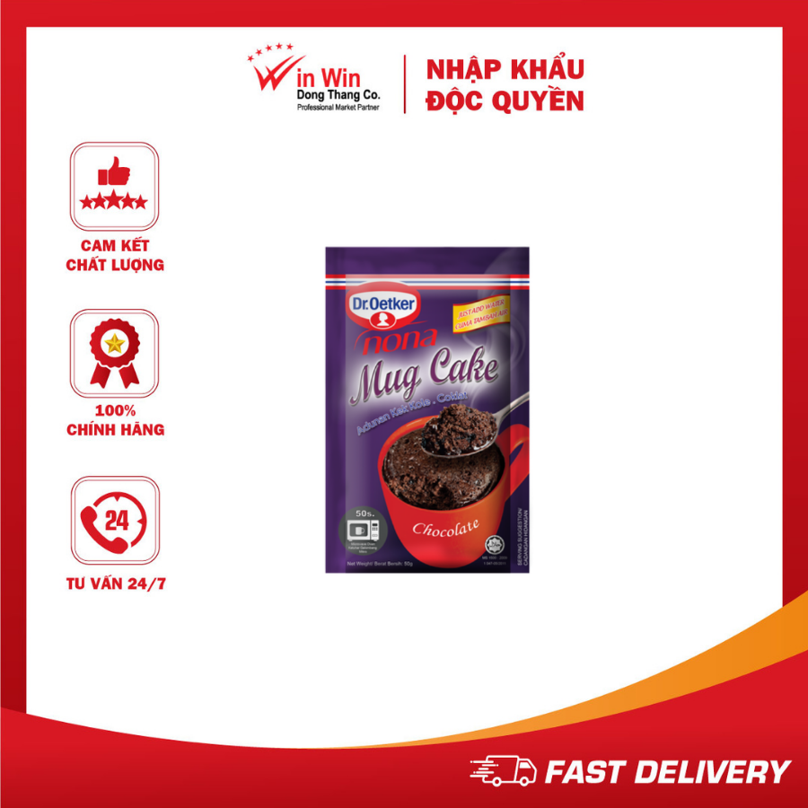 Bột Làm Bánh Mug Cake Socola Dr. Oetker 50g (Thương Hiệu Đức - SX Malaysia)