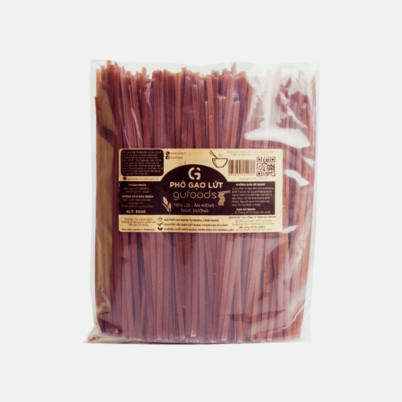 Phở gạo lứt ăn kiêng GUfoods - Dai ngon, Hỗ trợ Giảm cân, Thực dưỡng, Eat clean