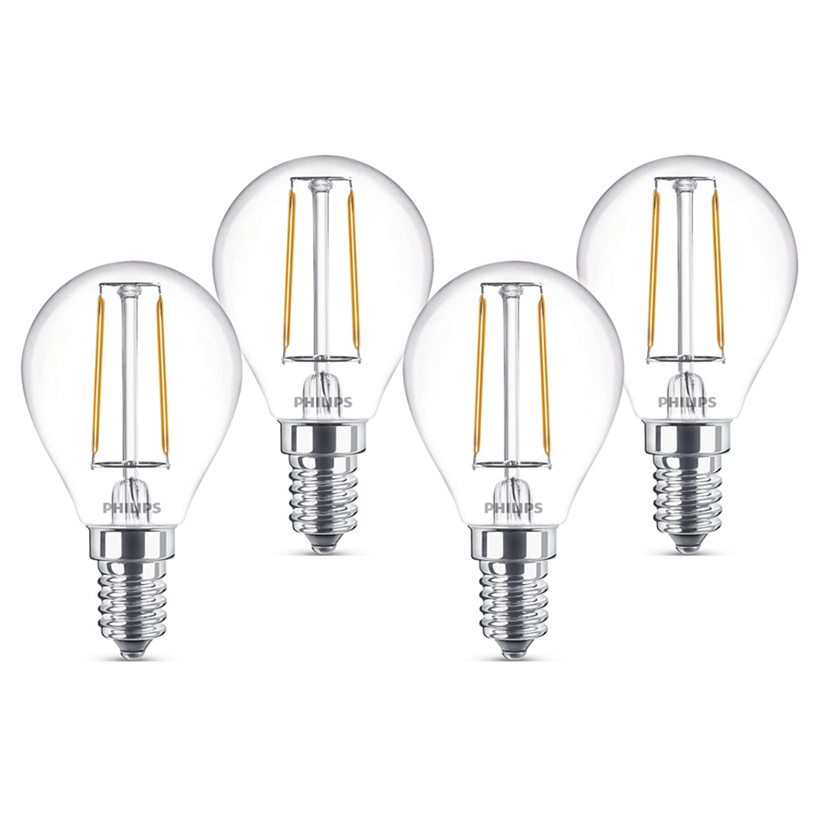 Bộ 4 Bóng Đèn LEDClassic 2W 2700K P45 E14 4C-929001238608 - Ánh Sáng Vàng - Hàng Chính Hãng