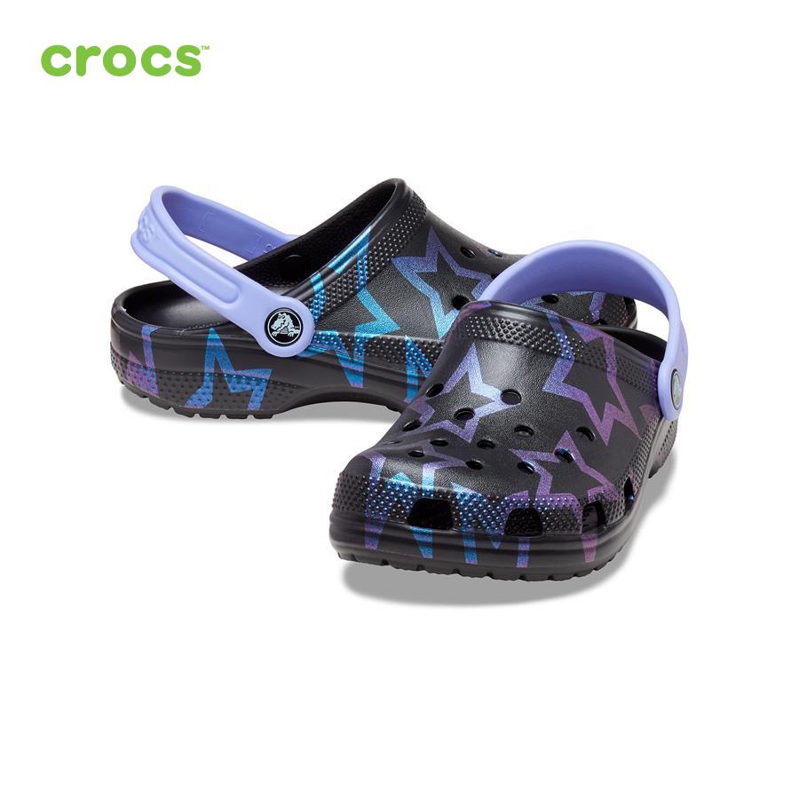 Giày lười trẻ em Crocs FW Classic Clog Kid Disco Dance Party Stars/Black - 208084-97Y