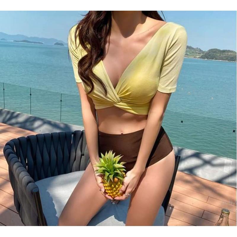 BikiniStoreVn : Đồ Bơi 2 Mảnh Tay Ngắn Croptop B20