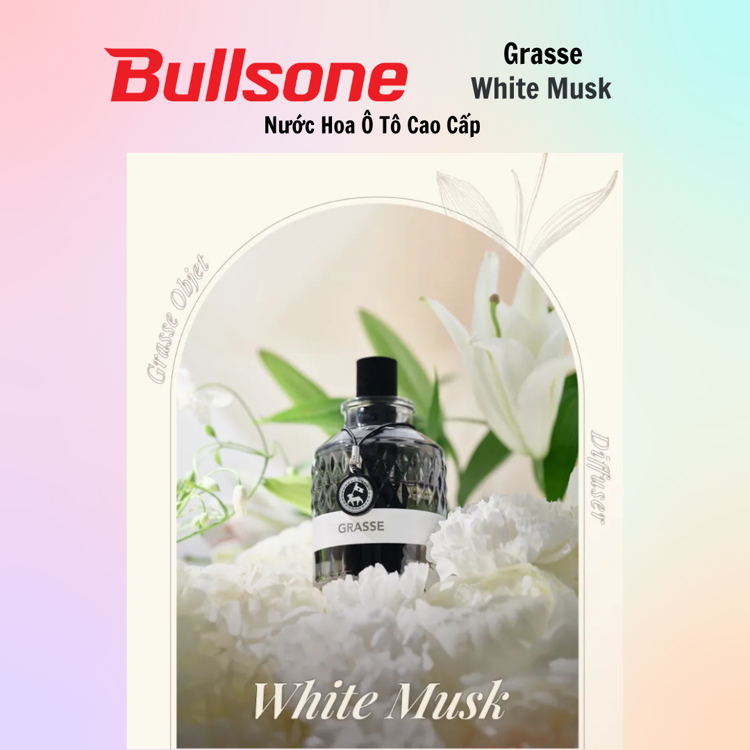 Nước Hoa Ô Tô Cao Cấp Bullsone Grasse Objet English Verbena/White Musk/Berry Blossom (100ml) - Hàng Chính Hãng - Nhiều Hương Lựa Chọn