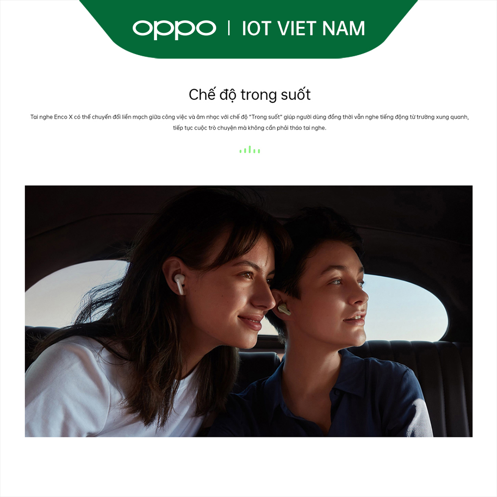 Tai Nghe Không Dây True Wireless OPPO Enco X | Hàng Chính Hãng - Màu Trắng