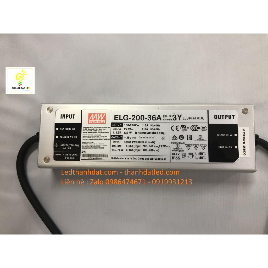 Nguồn đèn led driver Meanwell 200w (ELG-200-36A)