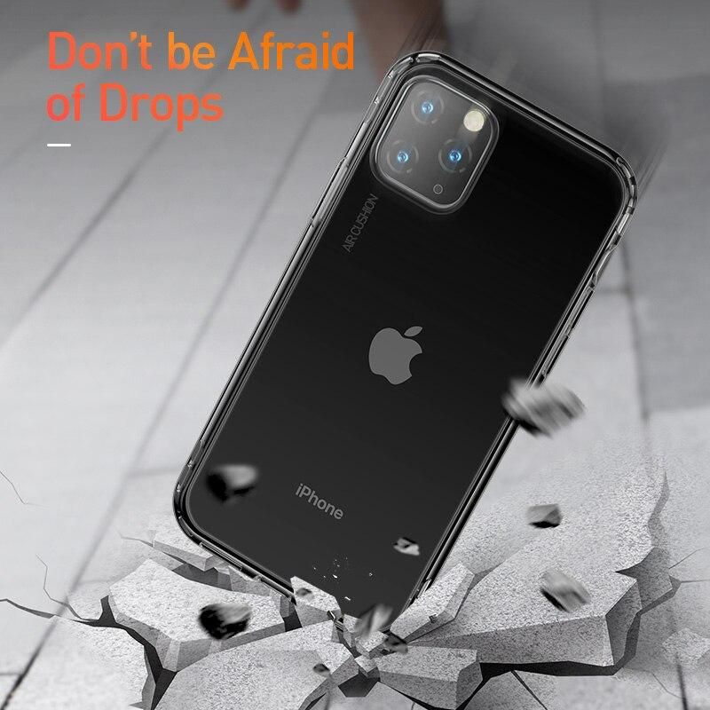 Ốp lưng silicon mềm trong suốt Baseus cho iPhone 11 và iPhone 11 Pro Max - Hàng Chính Hãng