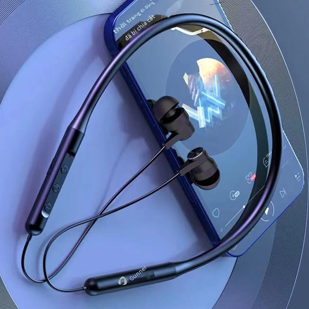 Bài hát quảng cáo tai nghe bluetooth Nai S12 âm thanh nổi điện thoại di động điều khiển dây tai nghe với tai nghe thể thao treo cổ Mai Ge Nai