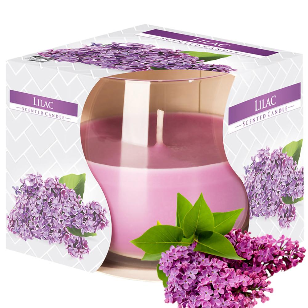 Ly nến thơm tinh dầu Bispol Lilac 100g QT024457 - hoa tử đinh hương, nến trang trí, thơm phòng, thư giãn, khử mùi