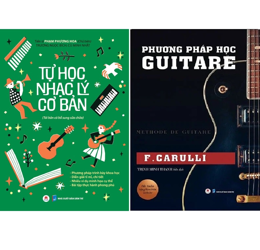Combo Tự Học Nhạc Lý Cơ Bản + Phương Pháp Học Guitare (Bộ 2 Cuốn) - HH