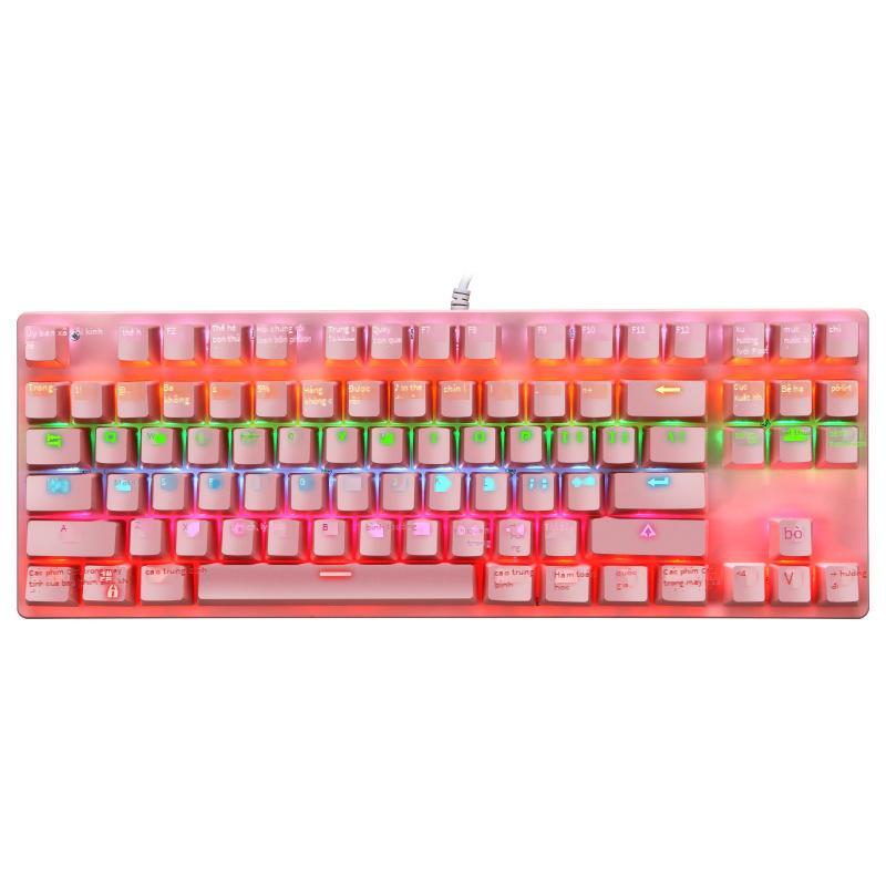 Bàn phím cơ k7 được ưa chuộng nhất 87% được trang bị trục cơ màu xanh thực có dây phù hợp với màu bàn phím cơ thực Bàn phím cơ cá nhân hóa