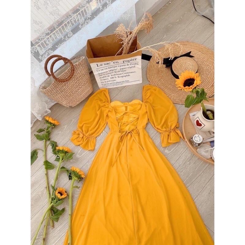VÁY MAXI CỘT DÂY LƯNG CHỤP HÌNH SIÊU ẢO
