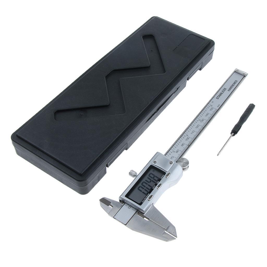LCD Electronic Digital Vernier Caliper Gauge Micrometer Inch/Metric 0-150mm/0-6''