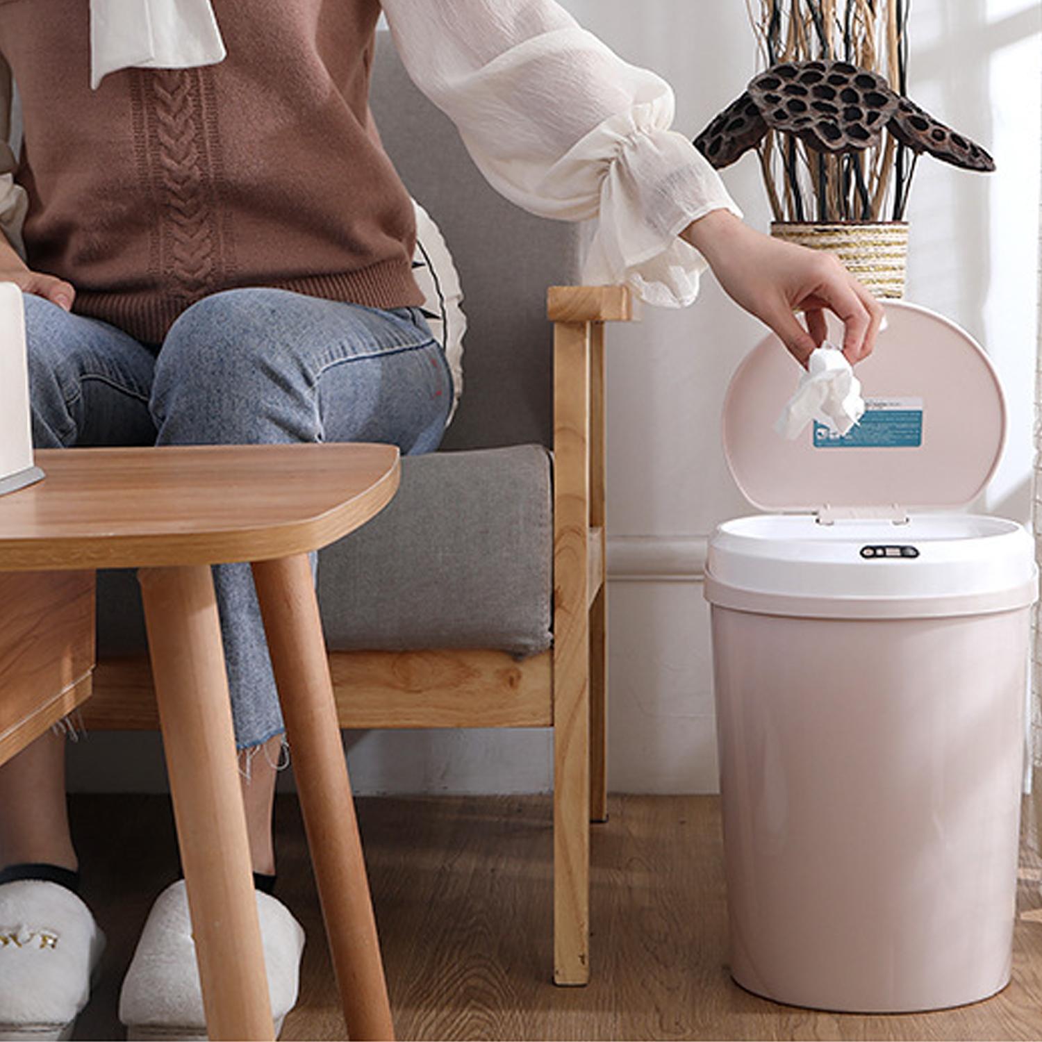 Thùng rác tự động Cảm biến chuyển động hồng ngoại có nắp đậy 12L