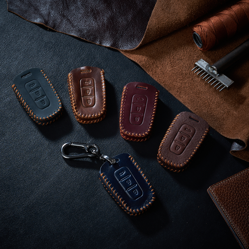 Bao Da Chìa Khóa dành cho Ô Tô Hyundai Tucson 3 Nút Dạng Hộp da bò
