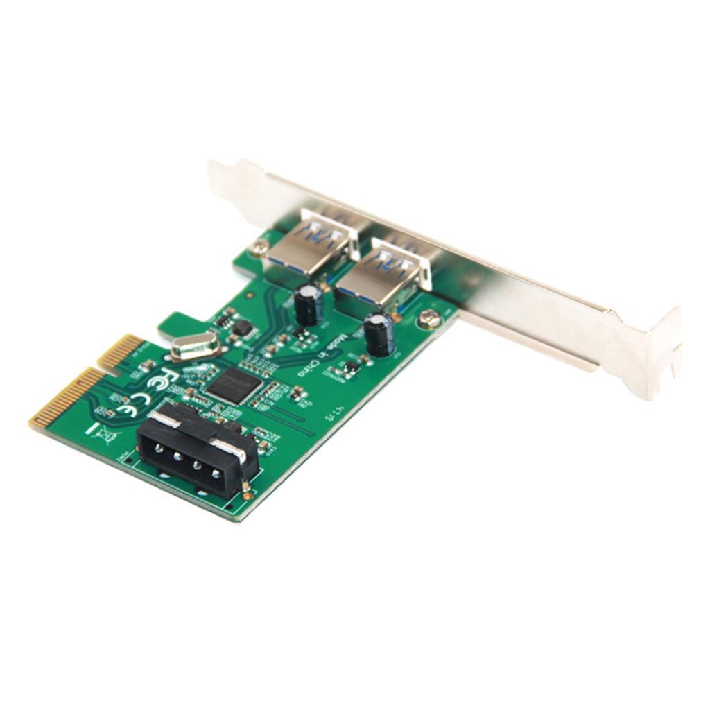 PCI-E 4x Express to 2Ports USB 3.1 Add on Expansion Card Adapter 10Gbps