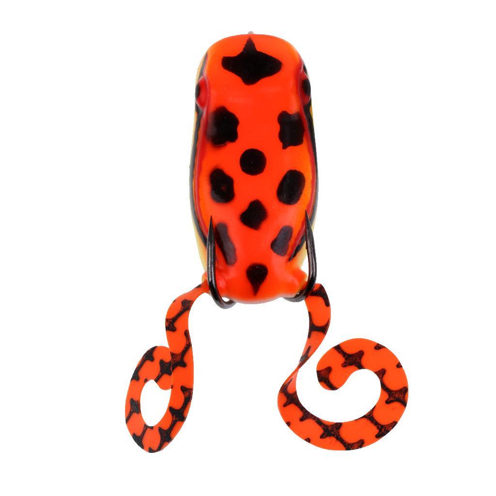 2-4pack Frog Lure Topwater Fishing Lures Crankbait Hooks Bass Baits Tackle Red
