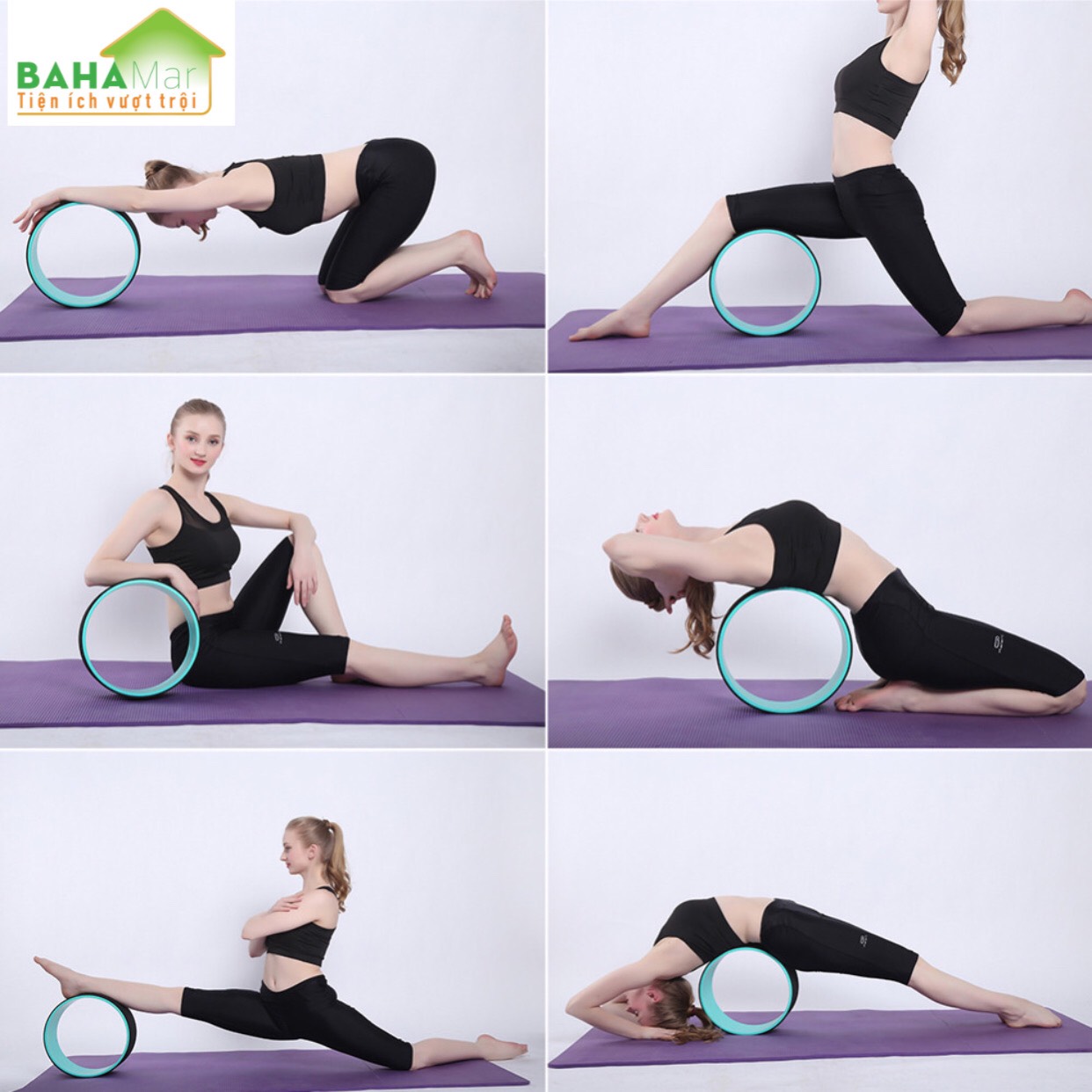 BÁNH XE YOGA - DỤNG CỤ TẬP HỖ TRỢ CÁC TƯ THẾ YOGA GIẢM ĐAU VÀ GIẢM EO "BAHAMAR" Hỗ trợ tập các tư thế Yoga trải dài và uốn, cải thiện linh hoạt và cân bằng và làm giảm căng thẳng.