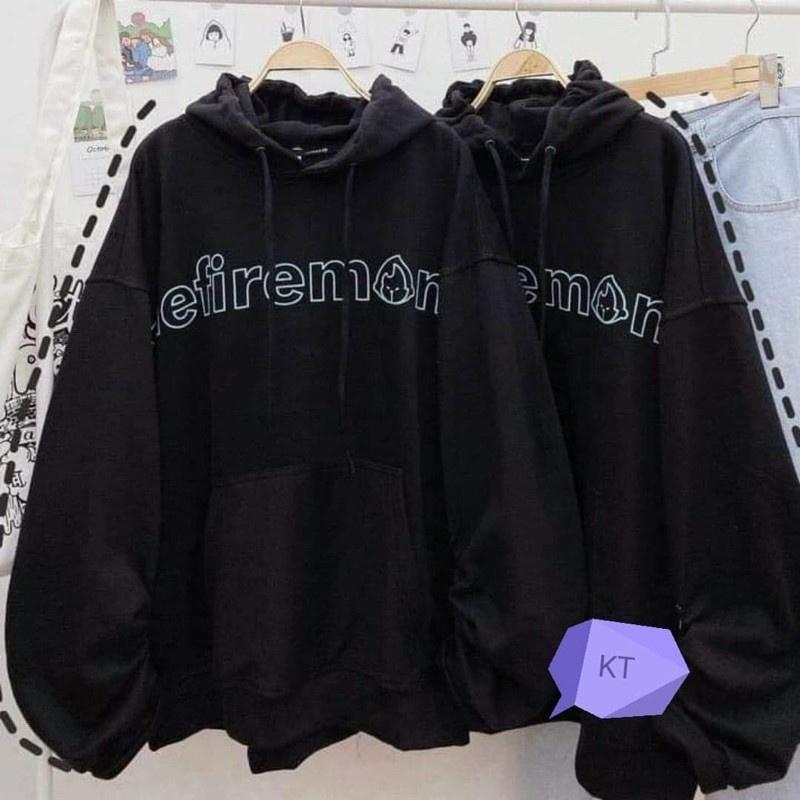 Áo hoodie form rộng nỉ EFIREMONLS 4 màu unisex ảnh thật