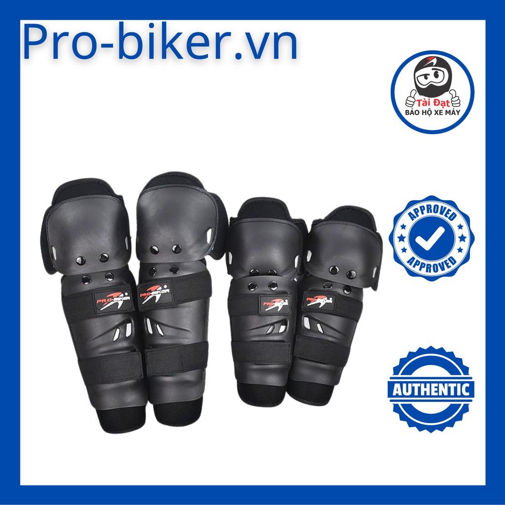 Bó gối tay chân đi xe máy nhựa Pro-Biker | Giáp bó gối giá rẻ đi xe máy