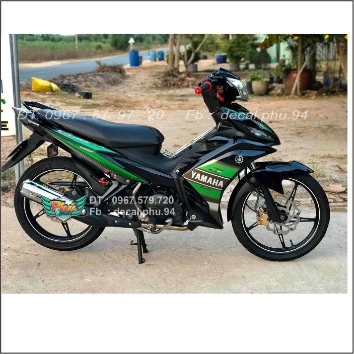 Tem Exciter 135 Lc xanh lá đen