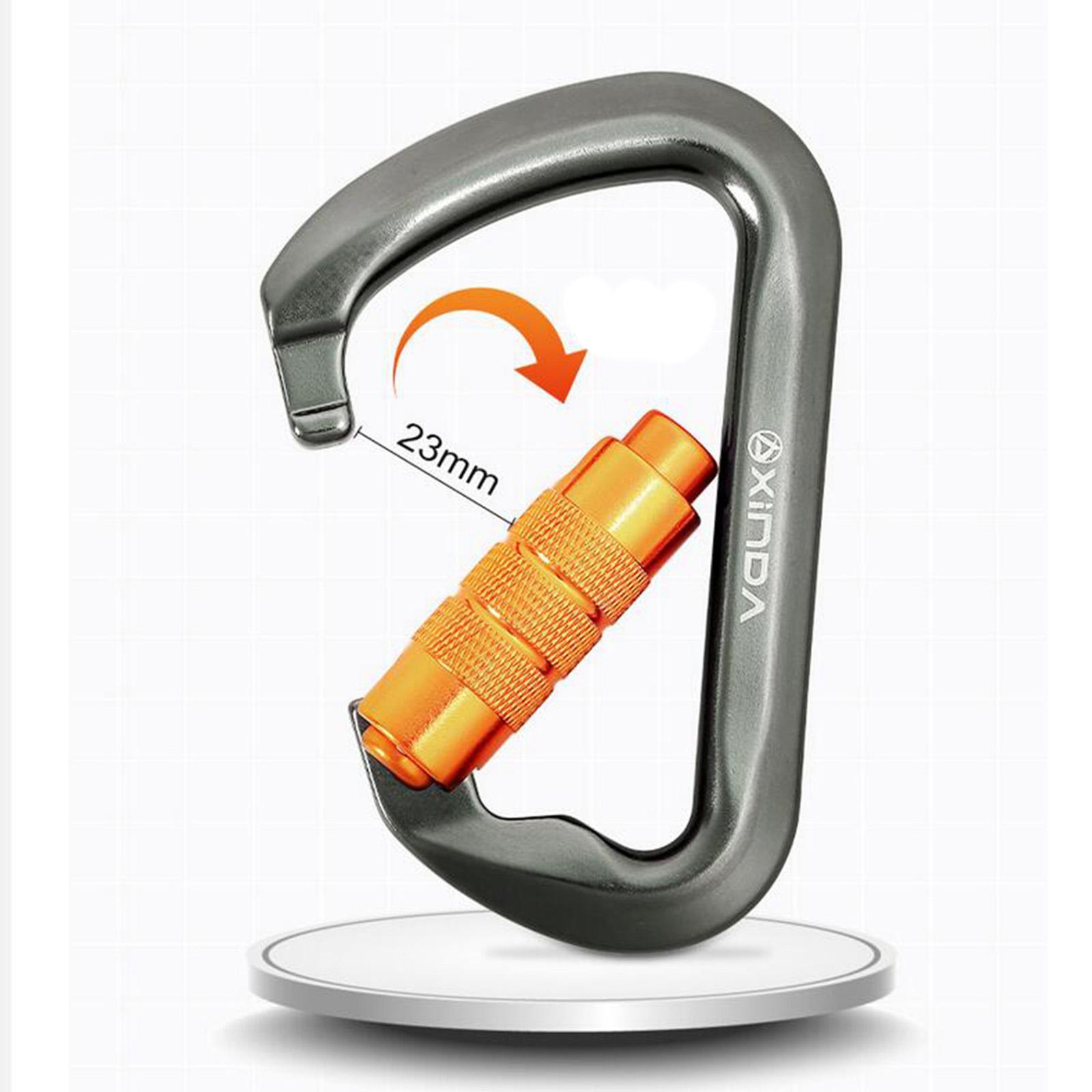 Climbing Carabiner Clip Sturdy for Camping Hammock Rappelling Mountaineering