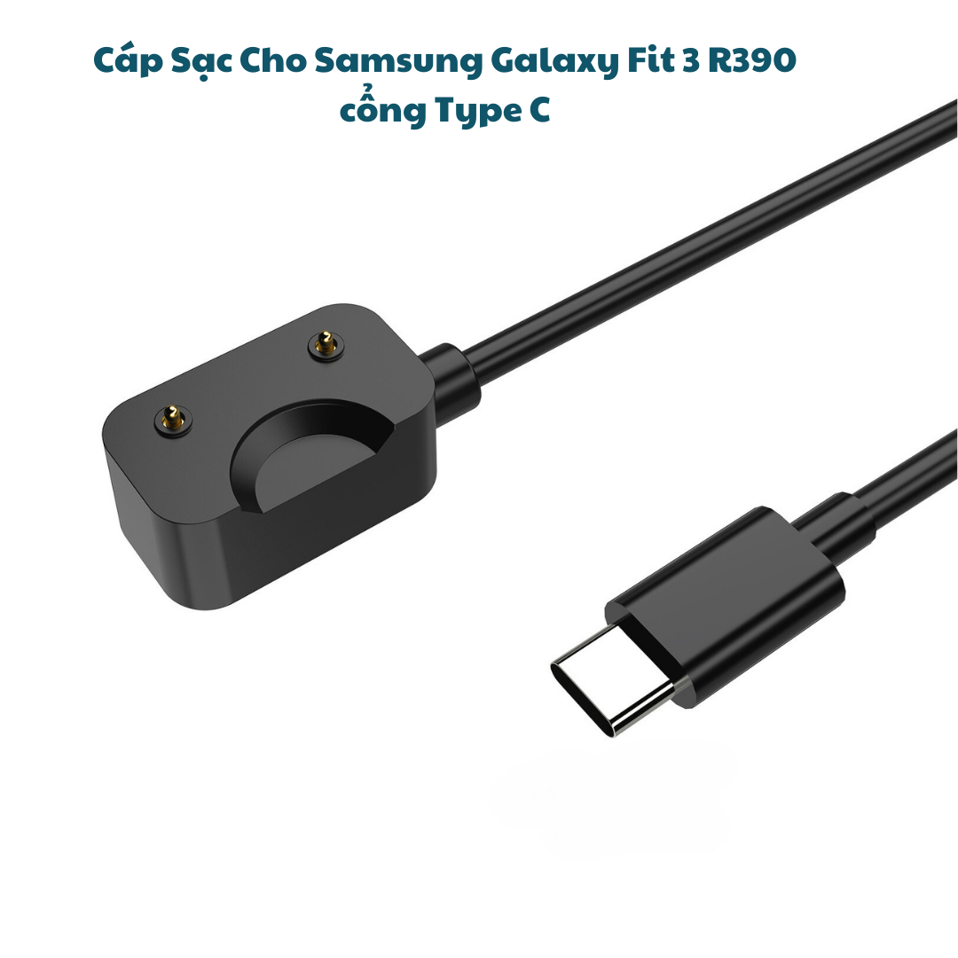 Dây cáp sạc cho Đồng Hồ Samsung Galaxy Fit 3 R390 cổng USB C_ Hàng chính hãng