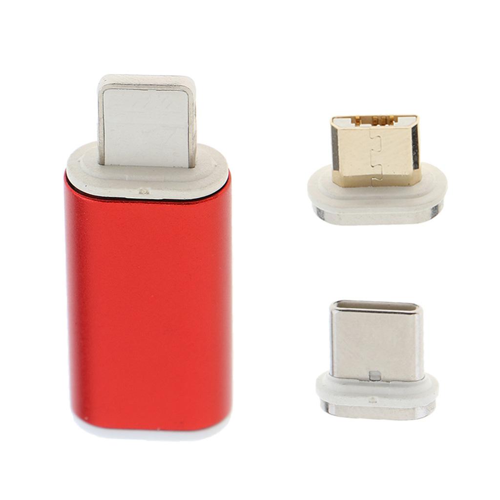 3 in 1 Magnetic Data Cable Charging Sync Adapter For iPhone Micro USB Type-C