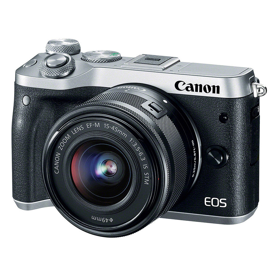 Máy Ảnh Canon EOS M6 Kit 15-45mm (Bạc) - Hàng Chính Hãng