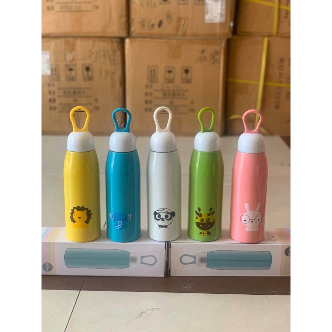 Bình giữ nhiệt hình thú cutee 500ml ( giao màu bất kỳ )