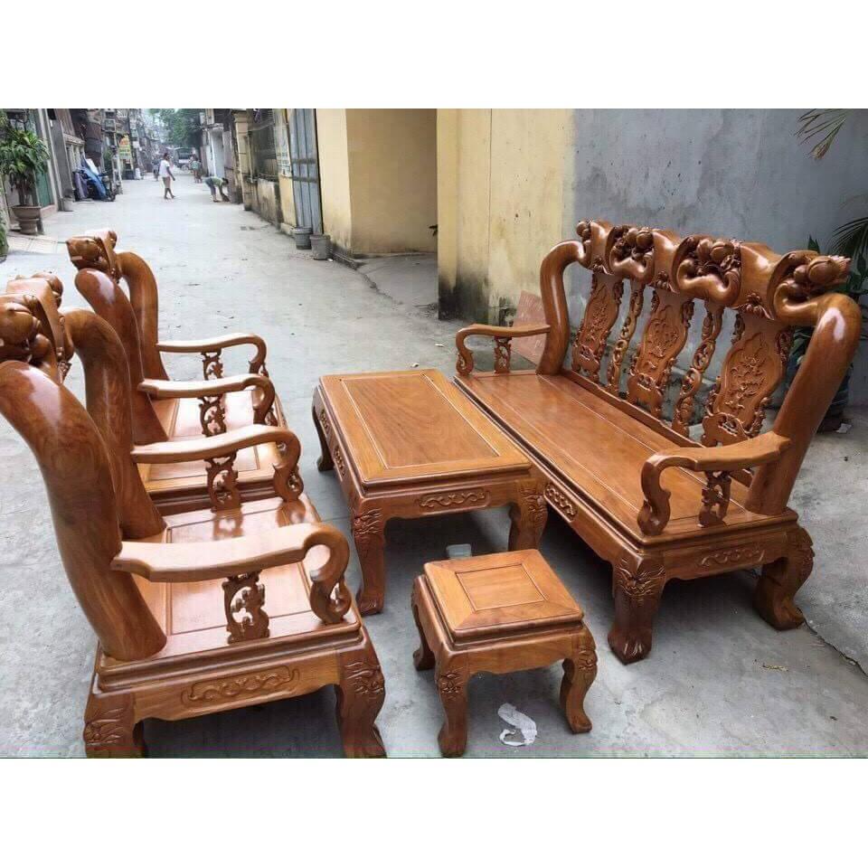 Bộ bàn ghế đồng kỵ quốc đào gỗ lim tay 10 và tay 12