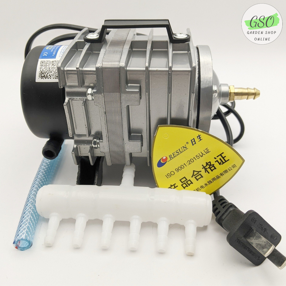 Máy bơm oxy - máy sủi công nghiệp cho cá cảnh hiệu ACO-002 tặng 6m dây oxy + 6 cục sủi