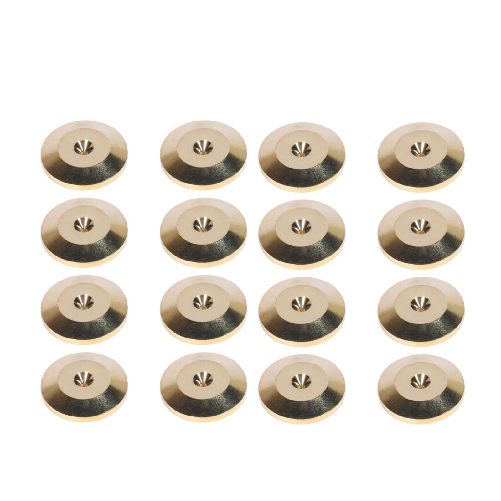 16x Universal Speaker Spikes Pads Mats for HiFi Amplifier CD DVD Player Gold