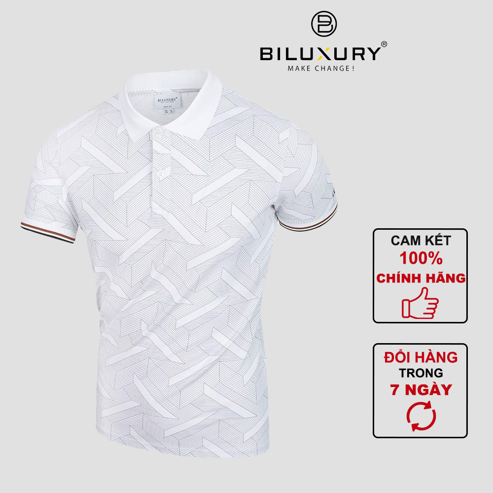 Áo Thun Nam Polo Ngắn Tay Cổ Bẻ (5APCH007TRK ) Chính Hãng BILUXURY ,Vải Cotton Cao Cấp,Kiểu Dáng  Body Fit Lịch Lãm,tôn dáng, Co Giãn 4 Chiều, Thoáng Mát Chống Nhăn Tốt