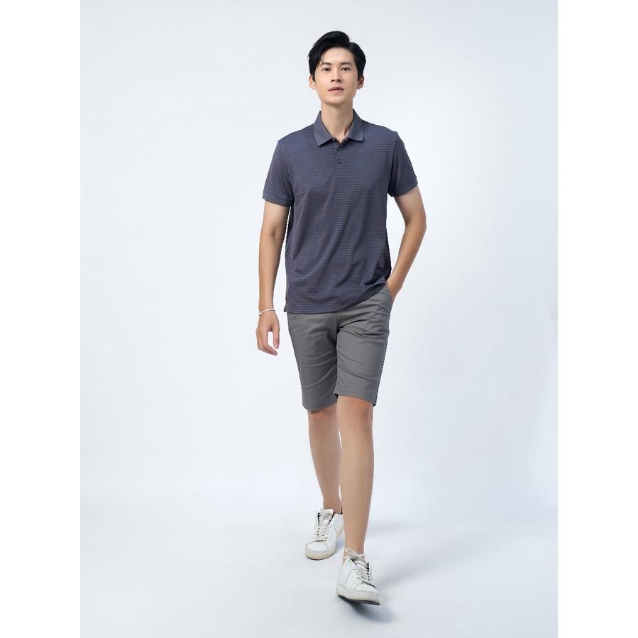 OWEN - Áo polo ngắn tay Owen chất thun lạnh cực mát màu Xám ghi kẻ ngang 220364 - Áo thun ngắn tay có cổ