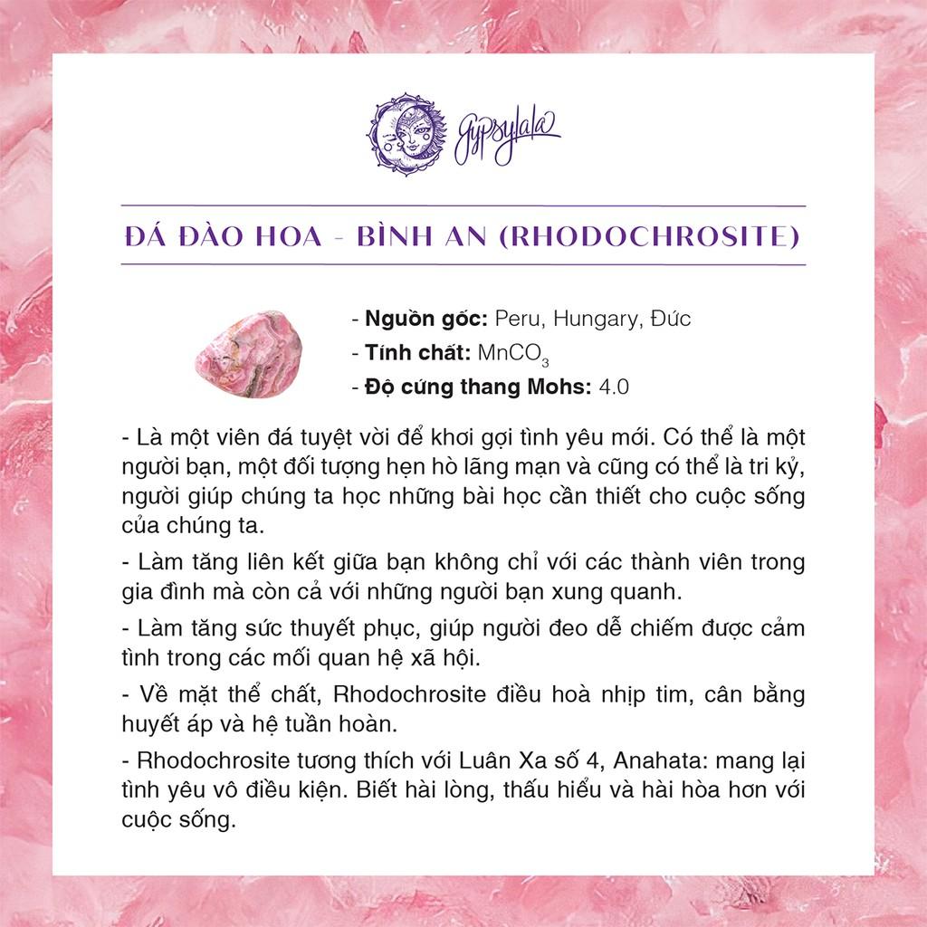 Dây chuyền Hồ Ly đá Đào Hoa (Rhodochrosite) HLDHMCC1 Gypsy.lala