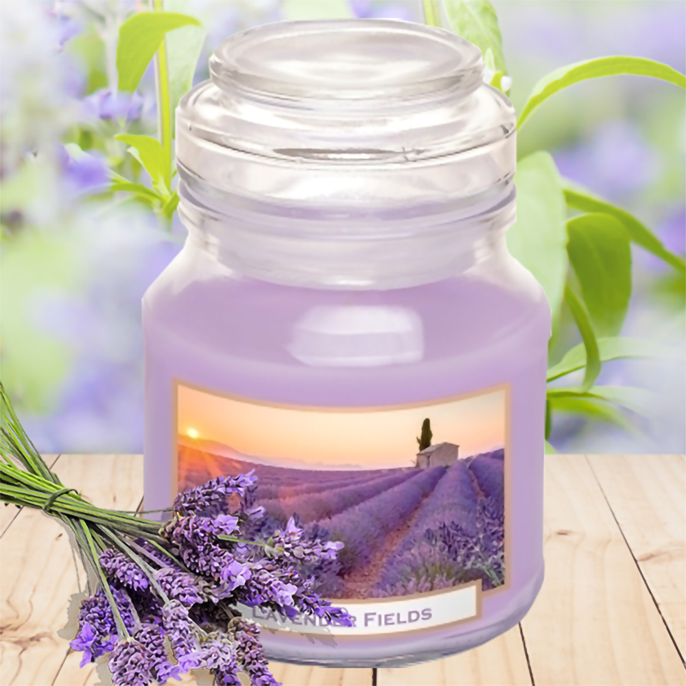 Hũ nến thơm tinh dầu Bartek Lavender Fields 130g QT06656 - cánh đồng oải hương (giao mẫu ngẫu nhiên)