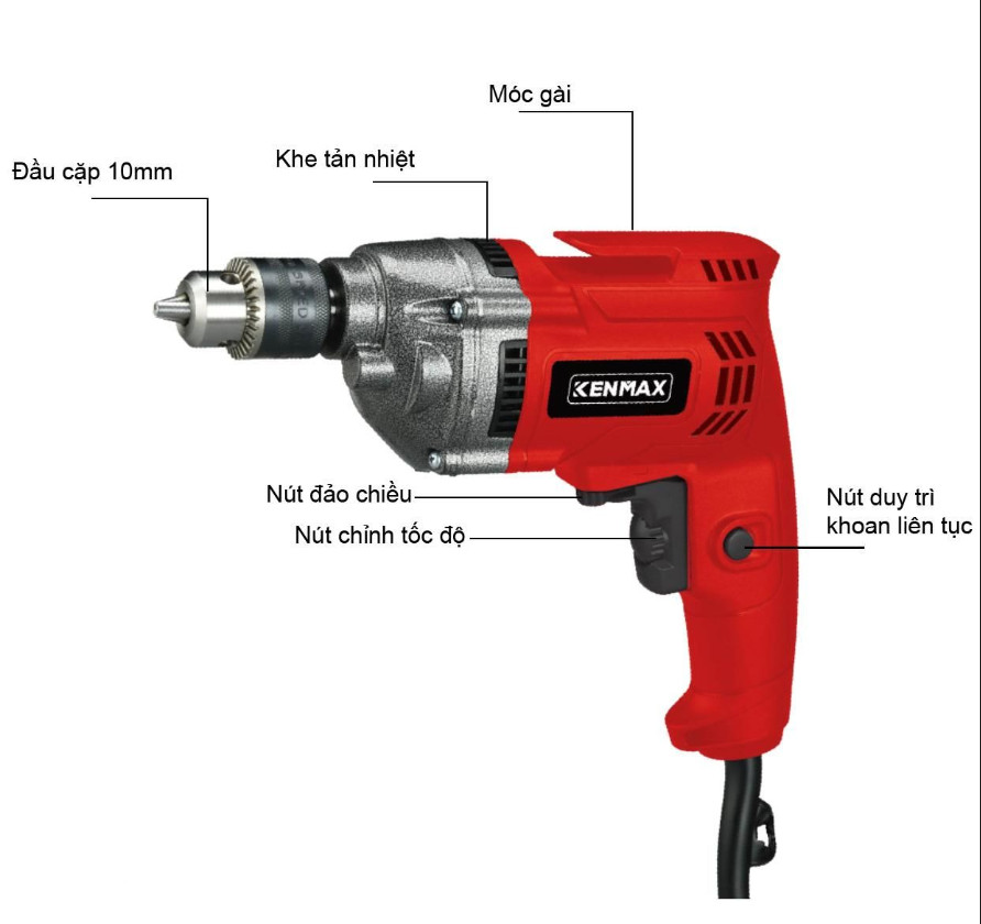 Máy Khoan Động Lực KENMAX KM010-X Đầu 10mm