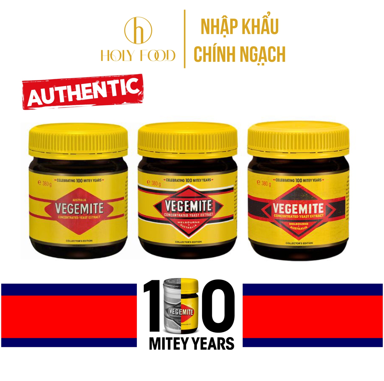 Bơ phết Vegemite Úc Chiết Xuất Men Dinh Dưỡng Hũ 380g