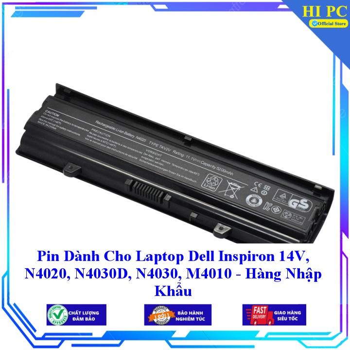 Pin Dành Cho Laptop Dell Inspiron 14V N4020 N4030D N4030 M4010 - Hàng Nhập Khẩu