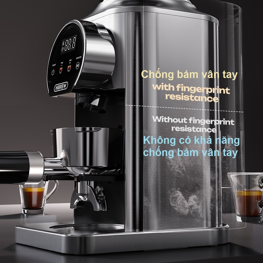 Máy xay hạt cà phê Espresso chuyên nghiệp thương hiệu Mỹ cao cấp HiBREW G3 Plus 31 cấp độ xay - Công suất 180W - Hàng nhập khẩu